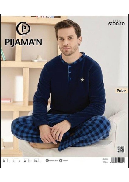 Erkek Düğme Yaka Kışlık Polar Pijama Takımı 6100/10,1 - 1 Adet fiyatları