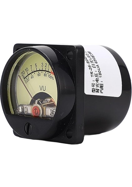 Vu O Metre Vu Metre Yüksek Hassasiyetli Sarı Işaretçi Kadran, Beyaz LED Arkadan Aydınlatmalı Amplifikatör Paneli Vu Metre Başlığı, Db Metre, 100 x 80 mm Boyut