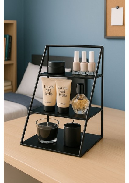 Metal Makyaj Organizeri, Metal Raf, Makyaj ve Kozmetik Düzenleyici, Metal Organizer indirimleri