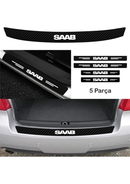 Saab 9-3 Bağaj ve Kapı Eşiği Karbon Sticker (Set)