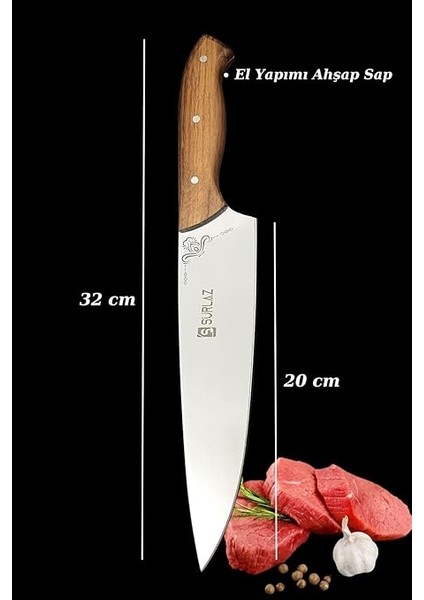 Şef Bıçak Seti 4 Parça Almazan Bıçak Outdoor Bıçakları Hediyelik Bıçak fiyatları