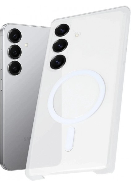 Samsung Galaxy S25 Kılıf Pc Zara Magsafe Şeffaf Kılıf - Şeffaf