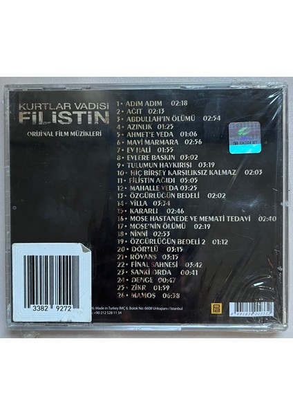 Kurtlar Vadisi Filistin Orijinal Film Müzikleri CD (Jelatininde Sıfır Orijinal Dönem Baskı Cd) fiyatları