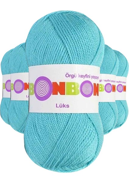 5 Adet Lüks Patik Ipi Yünü Turkuaz 98238