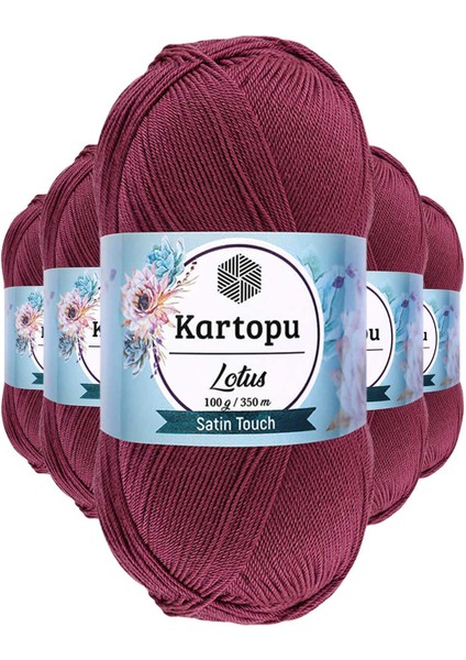 5 Adet Lotus Bikini Büstiyer Bluz Örgü Ipi K756 Begonvil