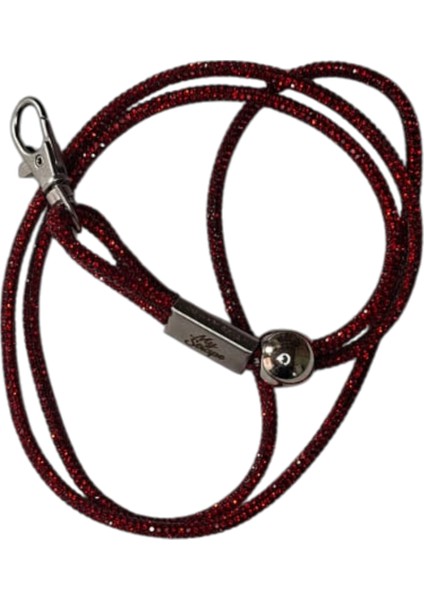 KIRMIZI TAŞLI TELEFON BOYUN ASKISI TÜM KILIFLARA UYUMLU