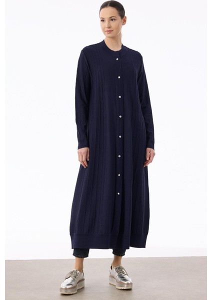 21842 Nervür Detaylı Max Boy Triko Rayon Hırka