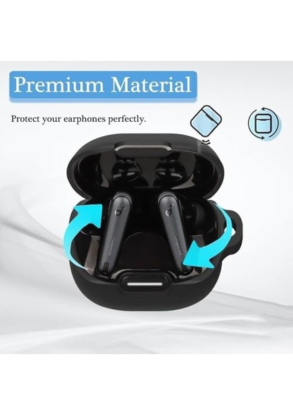 Anker 4 Nc ile Uyumlu Kılıf Silikon Koruyucu Yumuşak Silikon Darbeye Dayanıklı Koruyucu Yüksek Kaliteli Kılıf 4 Nc Için Kancalı Koruma (Siyah) fiyatları