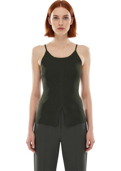 Kadın Ince Askılı Halter Yaka Triko Bluz Şık ve Rahat Bir Seçenek Kaliteli Şık Rahat Modern