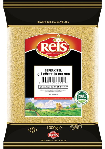 Reis Içliköftelik Bulgur (Seferkitel) 1 kg modelleri