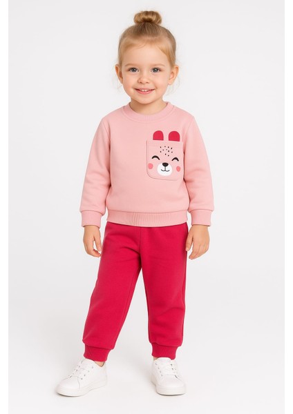 Kulak Detaylı Üç Ip Kız Çocuk Takım