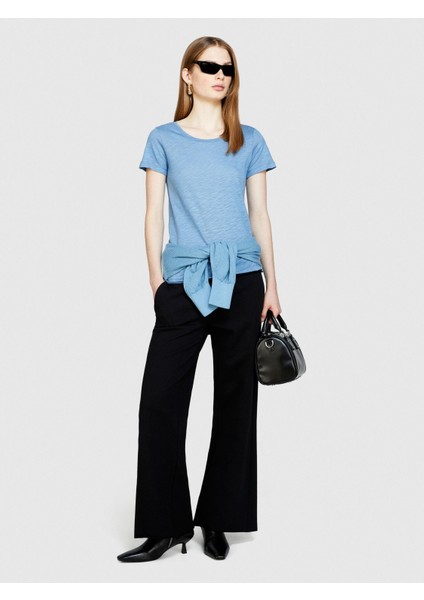 Pamuk Modal Karışımlı Normal Kalıp Bisiklet Yaka T-Shirt Kadın Renkli T-Shirt - 324P3TNHL11A2 fiyatları