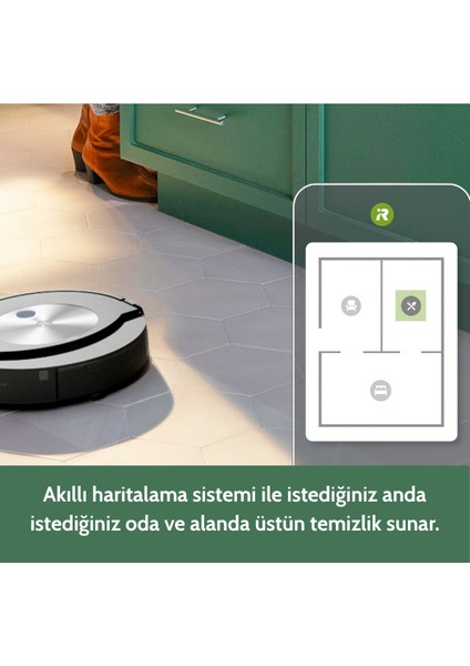 İrobot Roomba Combo J7 Robot Süpürge Yüksek Emiş Gücü Ve Akıllı Navigasyon İle 75 Dk Temizlik fırsatları