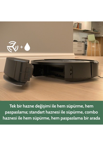Roomba Combo J5 Akıllı Robot Süpürge ve Paspas fiyatları