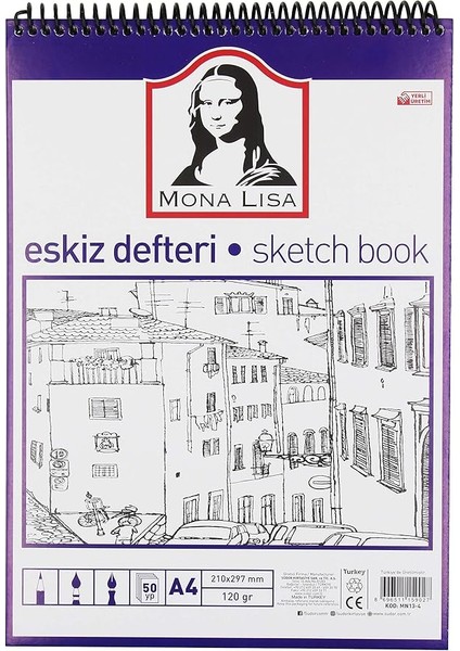 Eskiz Defteri A4 120 G 50 Yp Telli