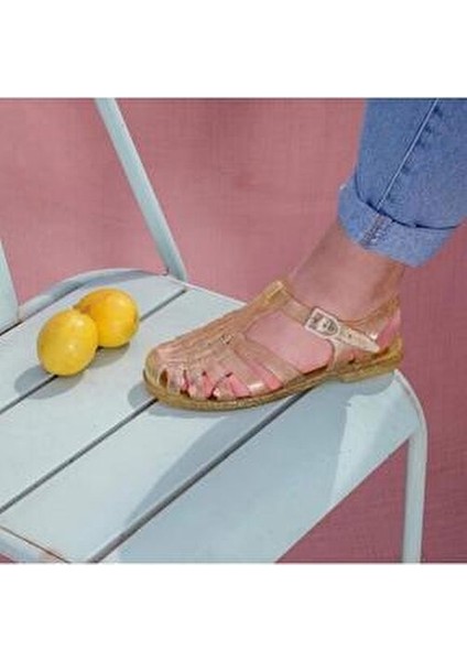 Kız Çocuk Sandalet Şeffaf Glitter Malzeme ile Kadınlar İçin Rahat Tasarım fırsatları