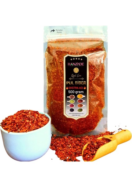Hanzade Bitkisel Pul Biber Ekstra Çok Acı 500 gr fiyatları