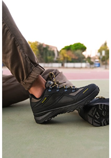 Haki 3D Rubber Trekking Ayakkabı Yüksek Topuklu Su Geçirmez ve Kışlık Özellikte