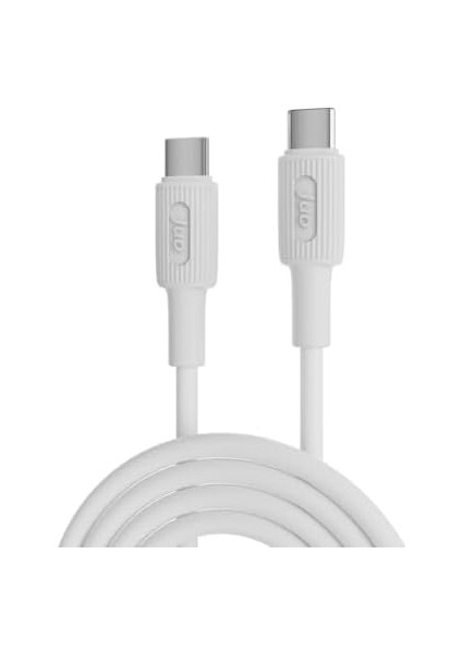 60W USB Type-C To Type-C Silikon Hızlı Şarj ve Kablosu Beyaz 1 Metre fiyatları