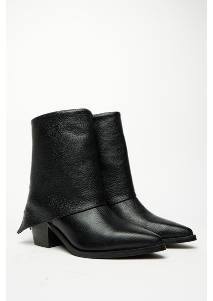 Siyah Kadın Fermuarlı Sivri Burun Kalın Topuklu Kışlık Bot fırsatları