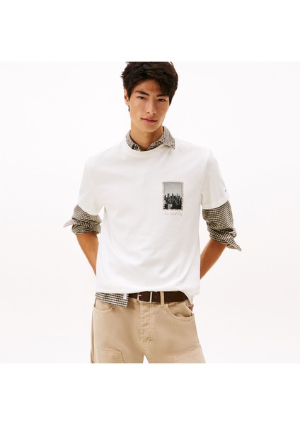 Regular Photo Erkek Beyaz T-Shirt.ybl