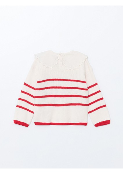 Yeni Sezon Çizgili Kız Çocuk Triko Kazak modelleri