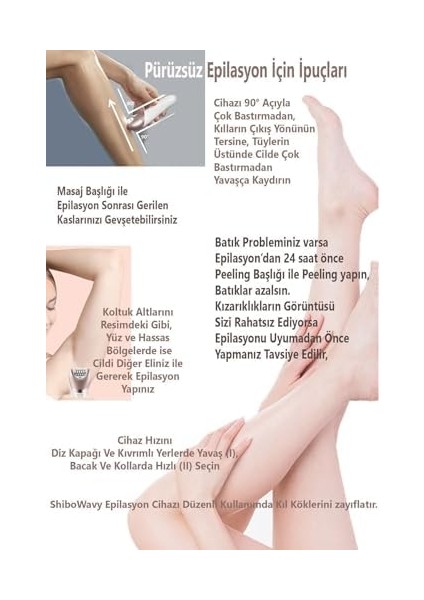 Shibowavy Jolvena 6 Başlıklı Yüz Epilatörü modelleri