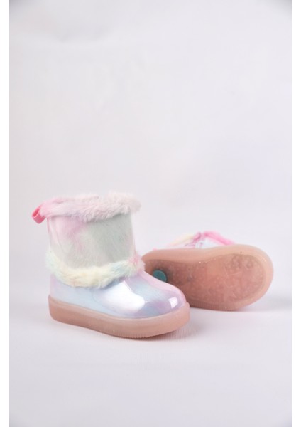 Peli Işıklı Kürklü Kız Çocuk Bot – Fermuarlı Anatomik Taban | 22-25 Numara modelleri