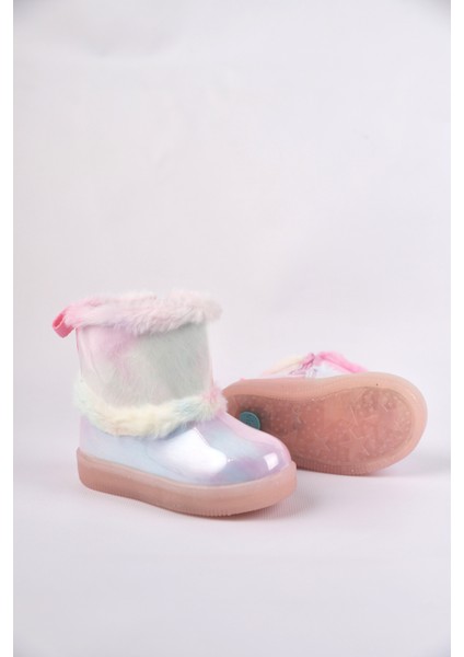 Peli Işıklı Kürklü Kız Çocuk Bot – Fermuarlı Anatomik Taban | 22-25 Numara fırsatları