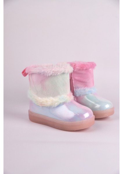 Peli Işıklı Kürklü Kız Çocuk Bot – Fermuarlı Anatomik Taban | 22-25 Numara indirimleri