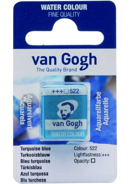 Van Gogh 1/2 Tablet Sulu Boya 522 Turquoise Blue