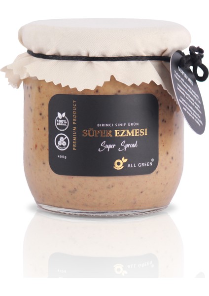 2'li Paket: Süper Ezme (2 x 400G) | Fıstık & Badem Ezmesi, Tohumlar & Doğal Balın Sağlıklı Karışımı modelleri