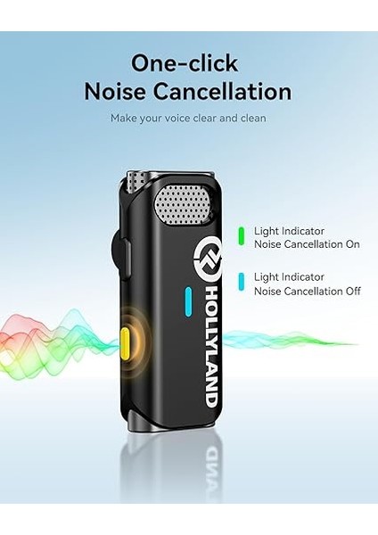 Hollyland Lark M1 Kablosuz Yaka Mikrofonu, Aktif Gürültü Azaltma, 200 M Menzil, 8 Saat Pil Ömrü, Ultra Mini Taşınabilir, Kablosuz Takmalı Mikrofon, Dslr Kamera, Iphone, Android Pc Için (Siyah) modelleri
