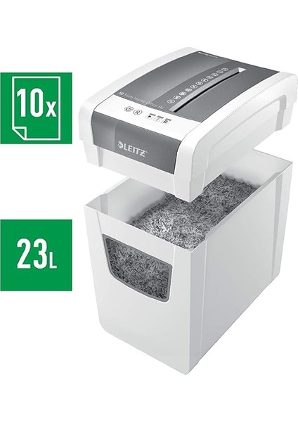 Iq Sl Home Office Kağıt Öğütücü, Güvenlik Seviyesi P4, 10 Yaprak Kapasitesi (70-80 G/m²), 23L Çöp Kutusu, Beyaz, 80010000 fırsatları