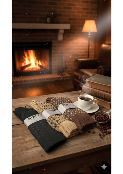 Kışlık Bambu Erkek Çorap 3 Lü Paket