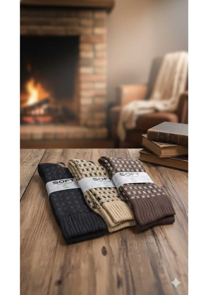 Kışlık Bambu Erkek Çorap 3 Lü Paket modelleri