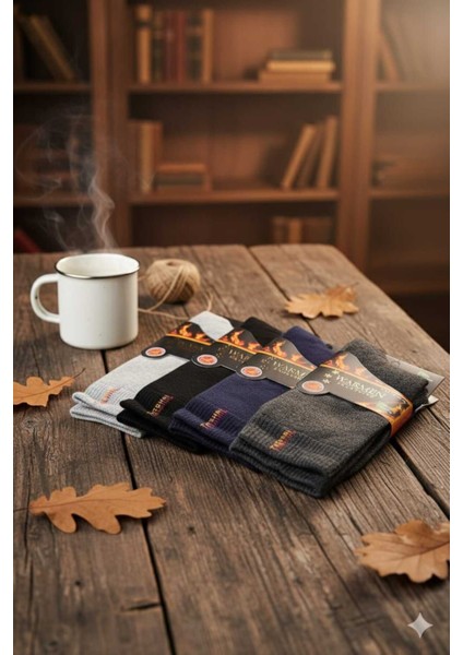 Erkek Bambu Thermal Çorap, Dikişsiz, Kış Şartlarına Karşı Yalıtım Özelliği Olan Iplikten Üretilmiş