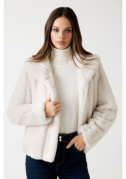 Kadın New Sophy Yapay Kürk - Bej