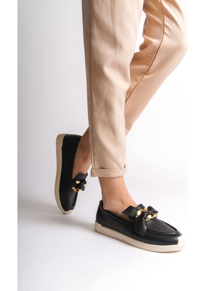 Lydıa Bağcıksız Ortopedik Rahat Taban Çiçek Desenli Kadın Babet Ayakkabı Ckt - Siyah fiyatları