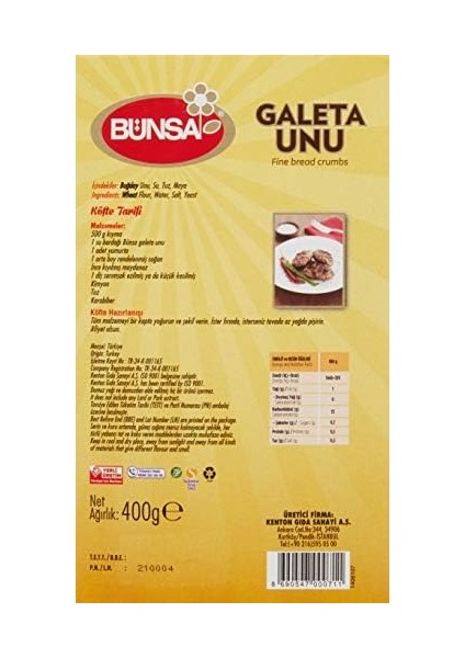 Bünsa Galeta Unu 400 G