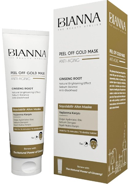 Bianna Altın Maske Antiaging Yaşlanma Karşıtı Soyulabilir Maske Ginseng Siyah Nokta Karşıtı - 100 ml fiyatları