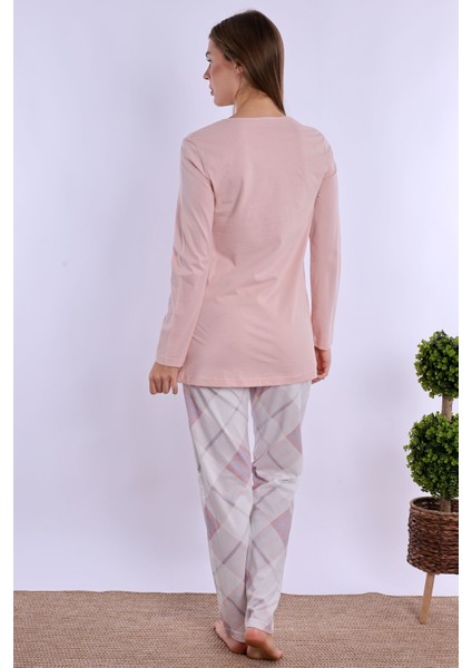 Pudra %100 Pamuk Hamile Lohusa Pijama Takımı modelleri