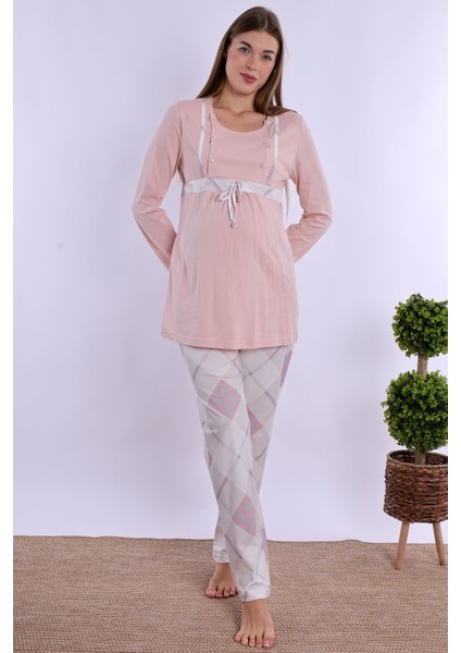 Pudra %100 Pamuk Hamile Lohusa Pijama Takımı indirimleri