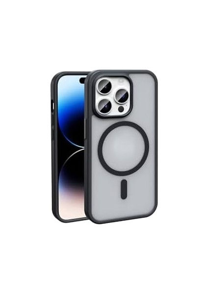 14 Pro Max ile Uyumlu ile Uyumlu Sio Siyah Şeffaf Mat Silikon Kılıf – Kamera Korumalı, Şok Emici Arka Kapak modelleri
