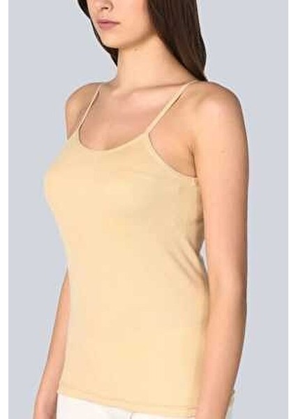 Kadın Ten 6' lı Paket Pamuklu Ribana İp Askılı Atlet fiyatları