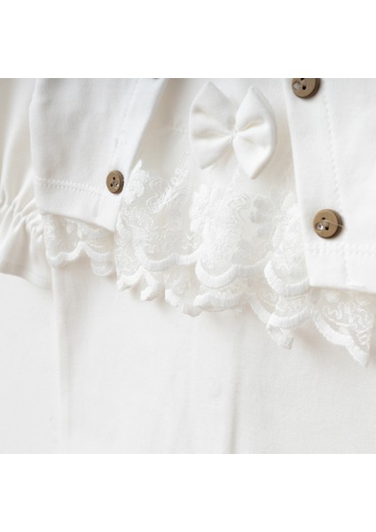 Kız Bebek Mevlütlük Tulum Bandanalı Dantelli modelleri