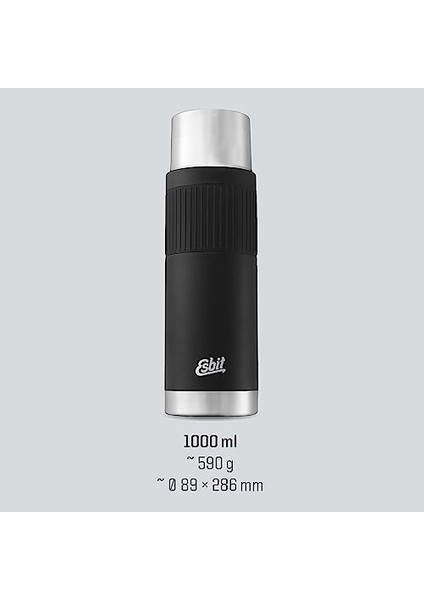 Sculptor Paslanmaz Çelik Termos Siyah 1l modelleri