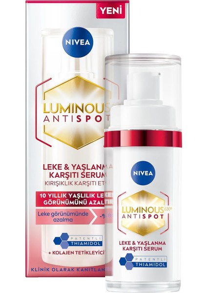 Nıvea LUMINOUS630 Leke & Yaşlanma Karşıtı Serum 30 Ml,hyaluronik Asit ve Kolajen Tetikleyici fiyatları