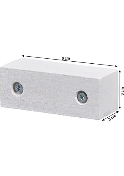 Masa Mobilya Koltuk Ayak Yükseltici Ağaç Takoz 4&apos;lü Set Boy 3 cm En 8 cm Beyaz fiyatları