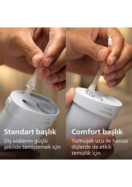 Sonicare Ağız Duşu HX3333/24 - 360° Başlık + Yedek Başlık , 200 Ml, 14 Gün Şarj Süresi , Taşınılabilir